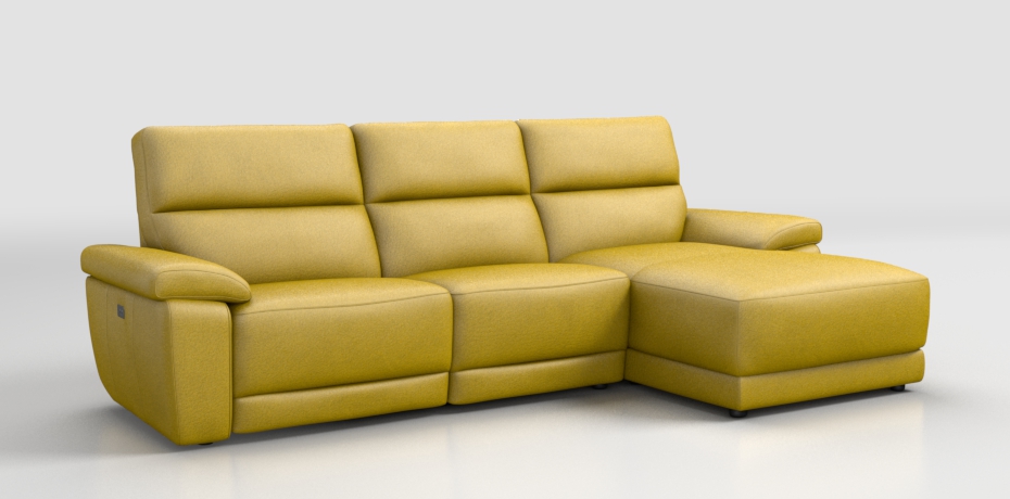 Sartorano - corner sofa with 1 electric recliner - right peninsula